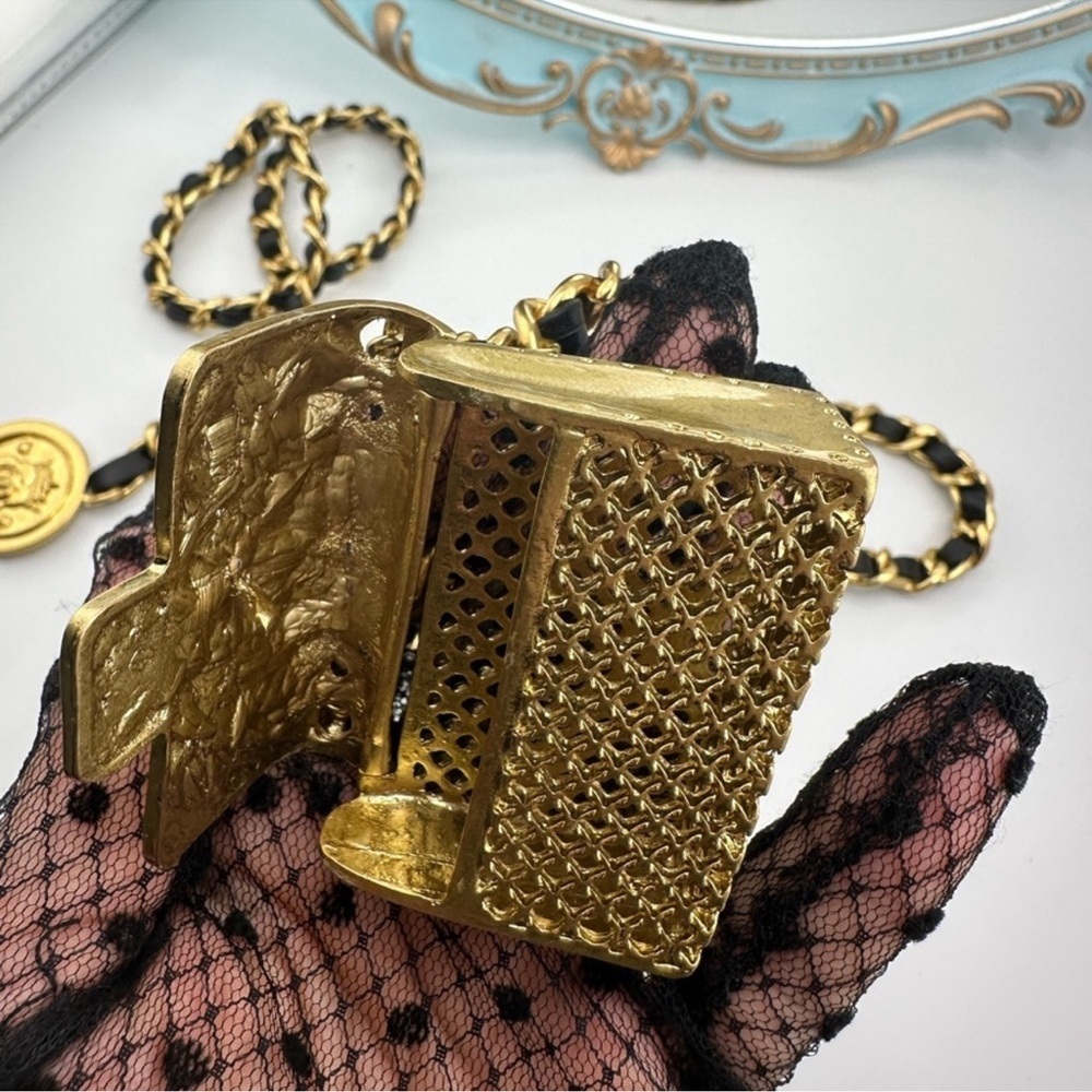 Anthropologie Mini Double Chain Charm Belt/Bag - Picture 11 of 15